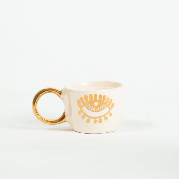 THE EYE Tasse | klein | mit Untertasse