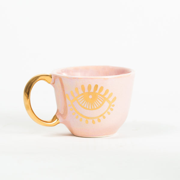 THE EYE Tasse | groß | mit Untertasse