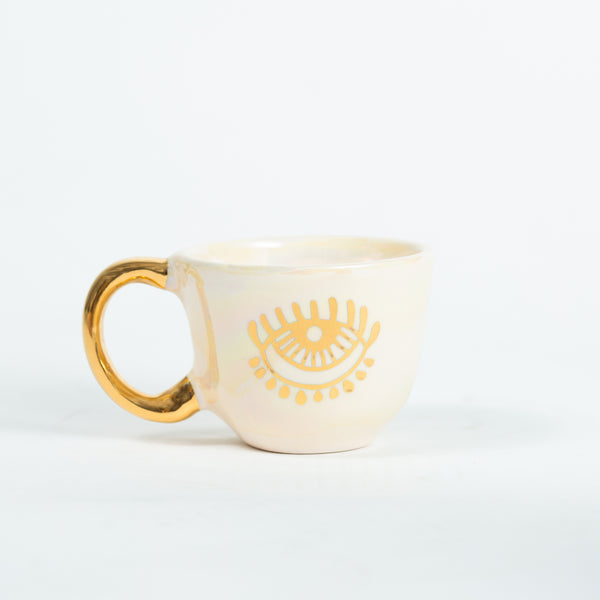THE EYE Tasse | groß | mit Untertasse