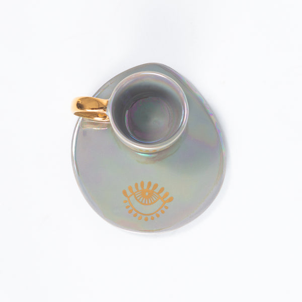THE EYE Tasse | klein | mit Untertasse