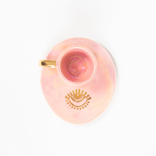 THE EYE Tasse | klein | mit Untertasse