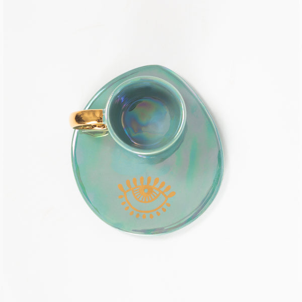 THE EYE Tasse | klein | mit Untertasse